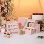 COTOPHER 30Pcs Cookie Boxes with Ribbons, 9x6x3 Inch Pink Bakery Boxes - Image 4