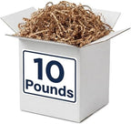 BOX USA Kraft Crinkle Paper Filler (10lb) - Shredded Paper for Basket Stuffing, Shipping, Packaging, Confetti, Crafts & Holidays - Crinkle Cut by BOXUSA