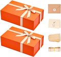 Orange Magnetic Gift Box for Thanksgiving Presents, 13.85"x8.35"x4.45" by Lifelum