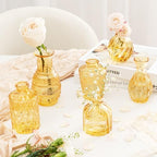 Clear Topaz Glass Bud Vase Set of 24 Pcs,Small Bud Vases in Bulk,Glass Crystal Flower Vases Table Centerpieces for Party Event Wedding Decor Baby Shower Decorations (Topaz, 24 Pcs) - Image 4
