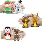 FUNSHOWCASE Christmas Silicone Molds Penguin Reindeer Snowman Gingerbread Man Santa Elf Bear Height 3-4inch for Fondant Cake Decoration Cupcake Topper Epoxy Resin Casting Polymer Clay Craft - Image 5