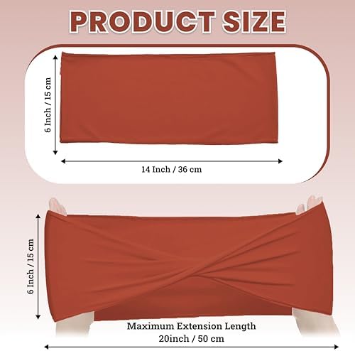 MDS Pack of 100 Spandex Chair Sashes Without Slider Buckles – Terracotta - Image 2