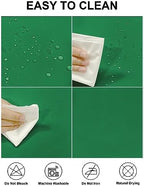 Fokitut 2 Pack Waterproof Round Tablecloth, 108 Inch, Stain Resistant and Wrinkle Polyester Table Cloth, Fabric Table Cover for Kitchen Dining, Wedding, Party, Holiday Dinner-Emerald - Image 2