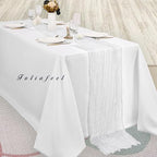 10FT 20 Pack White Cheesecloth Table Runner 20 x 120 Inch Long Rustic Gauze Cheese Cloth Table Runner for Wedding Bridal Baby Shower Table Decorations Boho Fabric Sheer Birthday Party Table Decor - Image 4