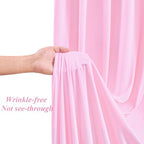 10x10ft Pink Backdrop Curtains with Lights Photo Drapes Wrinkle Free Fabric Backdrop Curtain for Wedding Birthday Party Baby Shower Bridal Shower Home Party Background Decorations - Image 6