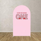 Strawberry Arched Fabric Backdrop Covers for My Berry First Birthday Pink Stretchy Arch Stand Cover Baby Shower Party Decorations Props (2.6x6FT Only Cover) - Image 2