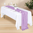 14 Pack Lavender Cheesecloth Table Runner 17x108 Inch Semi Sheer Boho Gauze Cheese Cloth Fabric Table Runners, for Wedding Party Baby Shower Birthday Home Decor Garden Farmhouse - Image 3