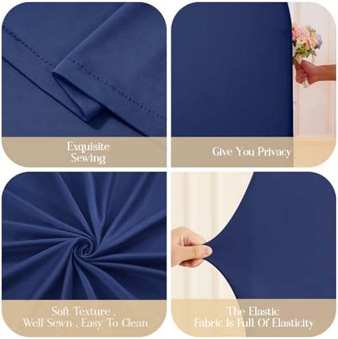 Navy Blue Arch Backdrop Cover 7.2FT 6FT Spandex Arch Covers Stretchy Backdrop Set of 2, Double-Layer Wrinkle Free Wedding Arch Stand Cover Party Backdrop Curtains for Baby Shower Birthday Party Decor - Image 5