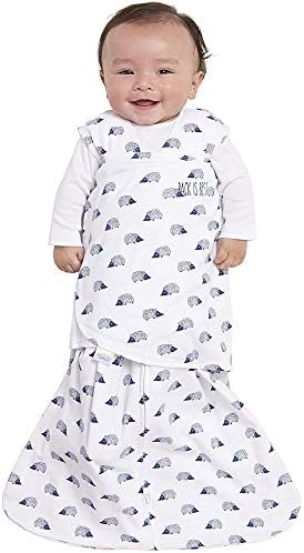 HALO 100% Cotton Sleepsack Swaddle, 3-Way Adjustable Wearable Blanket, TOG 1.5, Navy Hedgehog, Small, 3-6 Months - Image 4