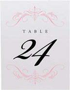 Classic Flourish Table Numbers, Pink, 1-55 - Image 4