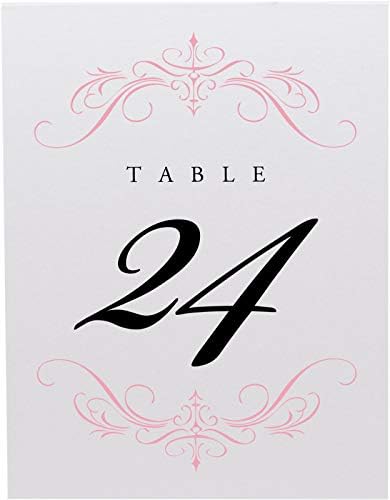 Classic Flourish Table Numbers, Pink, 1-30 - Image 4