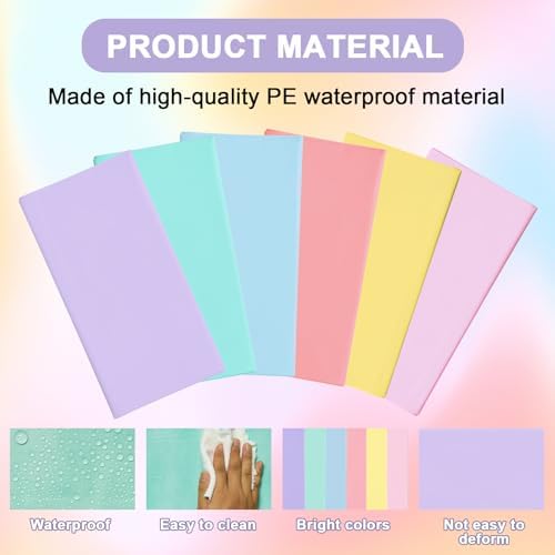 24 PCS Pastel Tablecloth 6 Color Disposable Plastic Tablecloth 54x108'' Pastel Table Cloths for Parties Rectangle Table Cover for Baby Shower Bride Shower Easter Birthday Unicorn Party Ice Cream Party - Image 4