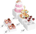 Lifewit Buffet Risers, 5 Pcs Plastic Dessert Table Display Set, Black by Lifewit