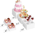 Lifewit Buffet Risers, 5 Pcs Plastic Dessert Table Display Set, Black by Lifewit