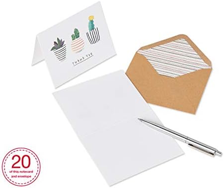Papyrus Thank You Cards with Envelopes, Gold Border (16-Count) & Succulents (20-Count) - Image 7