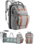 ISMGN Diaper Bag Backpack with Changing Station, Baby Shower Gifts, Grey by ISMGN