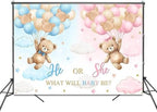 Bear Gender Reveal Backdrop 10x7ft We Can Bearly Wait Gender Reveal Party Decorations Background Pink or Blue Bear Theme Banner Photo Booth Prop - Image 2