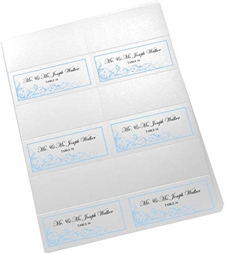 Scribble Vintage Swirl Printable Place Cards, Light Blue, Set of 150 (25 Sh - Image 4