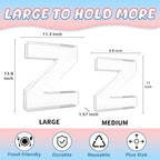 13.8" Extra Large Acrylic Letter Charcuterie Board Box, Reusable Fillable Letter Cake Candy Dish Display Serving Tray for Birthday Anniversary Party Decoration (Z) - Image 2