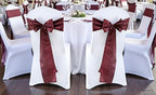 MDS® Pack of 150 Satin Chair Sashes for Wedding & Events – Burgundy - Image 2