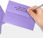 LUXPaper A7 Invitation Envelopes | Peel & Press | 5 1/4" x 7 1/4" | Amethyst Metallic | 80lb. Text | 250 Qty - Image 6