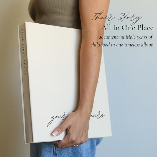 Baby Photo Albums 4x6 Horizontal & Vertical Pictures Linen Baby Scrapbook - Image 6