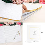 Andaz Press Personalized Wedding Guestbook with Gold Accents, Gold Square Frame White Guest Sign in Guest Registry 120 Pages 8.5 X 8.5 Memories Book for DIY, Scrapbook, Photo Album - Image 5