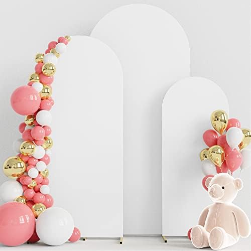 Wokceer Arch Backdrop Cover 6FT,5FT,4FT White Arch Covers Stretchy Backdrop by Wokceer