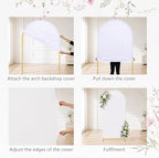 6+6.6+7.2ft Arch Backdrop Stand, 3pcs Metal Background Frame with Cover - Image 6