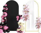 Putros Arch Backdrop Stand and Cover Set, 6ft Arch Stand with Black Cover by Putros
