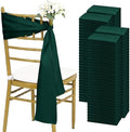 fani 120 PCS Satin Chair Sashes, 7x78 Inch, Emerald Green by fani