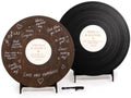 Custom Wood Round Record Wedding Guest Book Alternative, Rustic Vinyl Record Design for Wedding Reception, Graduation Guest Book, Vintage Event Decor by WEDDINGbyEli