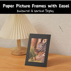 200 Pack Standing Paper Picture Frames 4x6,Cardboard Photo Frame with Easel,Paper Photo Frame Cards,Gallery Frames Bulk For Back to School Teacher Appreciation Wedding Birthday Classroom Craft DIY,Black - Image 2