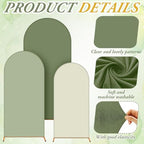 Foilswirl 34 Pcs Sage Green Arch Cover and Balloons Sage Green Backdrop - Image 4