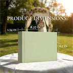 Vienrose Wedding Guest Book Journal for Polaroid, Wedding Registry Must Haves Things with 32 Blank Pages and Thick Paper, Linen Photo Album for Memory, Graduation, Dusty Sage Green - Image 2