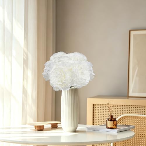 56 Pcs Peonies Artificial Flowers Bulk, 4.7’’ Fake Peonies - White - Image 6