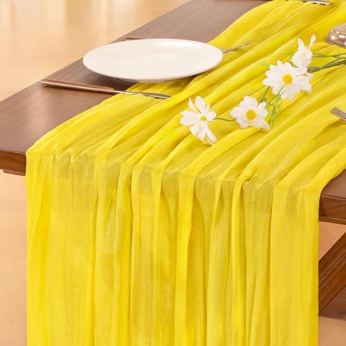 Cheesecloth Table Runner Fall Boho Wedding Birthday Party Home Decor by Socomi