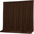 10x10ft Brown Backdrop Curtain Panels for Parties - Wrinkle Free Polyester Photo Curtain Backdrop Wedding Back Drop Fabric Drapes for Party Decorations Background for Photography by WishCare