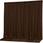 10x10ft Brown Backdrop Curtain Panels for Parties - Wrinkle Free Polyester Photo Curtain Backdrop Wedding Back Drop Fabric Drapes for Party Decorations Background for Photography by WishCare