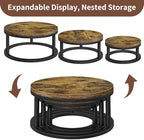 3 Pack Round Cake Stand Set, 8/10/12 Inch Rustic Cupcake Pedestal Stands - Image 4