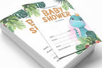 Pack of 30, Boy/Girl Baby Shower Party Collection, Baby Shower Invitation Cards, Fill in the Blank Invites WIth Envelopes, Dinosaur Theme Party Supplies - Image 3