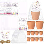 Ctosree 50 Sets Butterfly Baby Shower Party Favors for Guests A Little Butterfly Is on The Way Seed Packets Include Self-adhesive Seed Packets Flowerpot Thank You Tags Organza Bags for Baby Shower by Ctosree