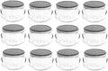 Nakpunar 12 pcs 8 oz Glass Tureen Jars with Silver Lids (8 oz, Silver) by Nakpunar