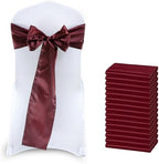 MDS® Pack of 300 Satin Chair Sashes for Wedding & Events – Burgundy by MDS
