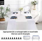 SiinvdaBZX 24 Pcs White Satin Table Runner 12 x 108 inches Long - Image 3