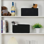3 Pack Storage Baskets for Organizing, 13.7×9.5×6.3", Black - Image 6