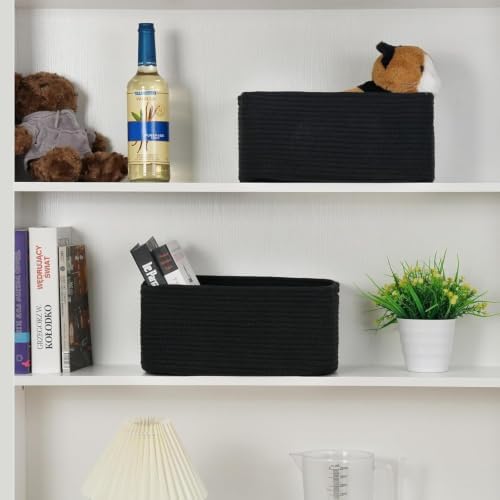 3 Pack Storage Baskets for Organizing, 13.7×9.5×6.3", Black - Image 6