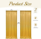 10x10ft Gold Sequin Backdrop Curtains Wedding Party Glitter Curtain Backdrop Fabric Shimmer Drapes Backdrop Bridal Baby Shower Birthday Christmas Photoshoot Background Photography 5x10FT，2 Panels - Image 5