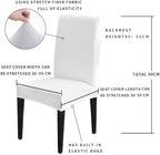 Cherry Blossom Dining Chair Covers Set of 6, Harmony Crane Red Moon Paper Fan Stretch Spandex Kitchen Chair Slipcovers Removable Washable, Parsons Protector for Wedding Party Living Room Baby Shower - Image 6