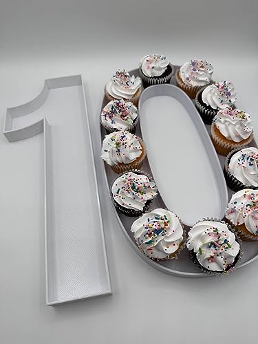 12" or Large 16" Reusable Durable Plastic Charcuterie Fillable Number Boxes Letter Boxes for Birthday Party Anniversary Charcuterie Tray (0-16" Size) - Image 2